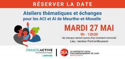 [SAVE THE DATE] - Atelier pour les ACI et AI de Meurthe-et-Moselle