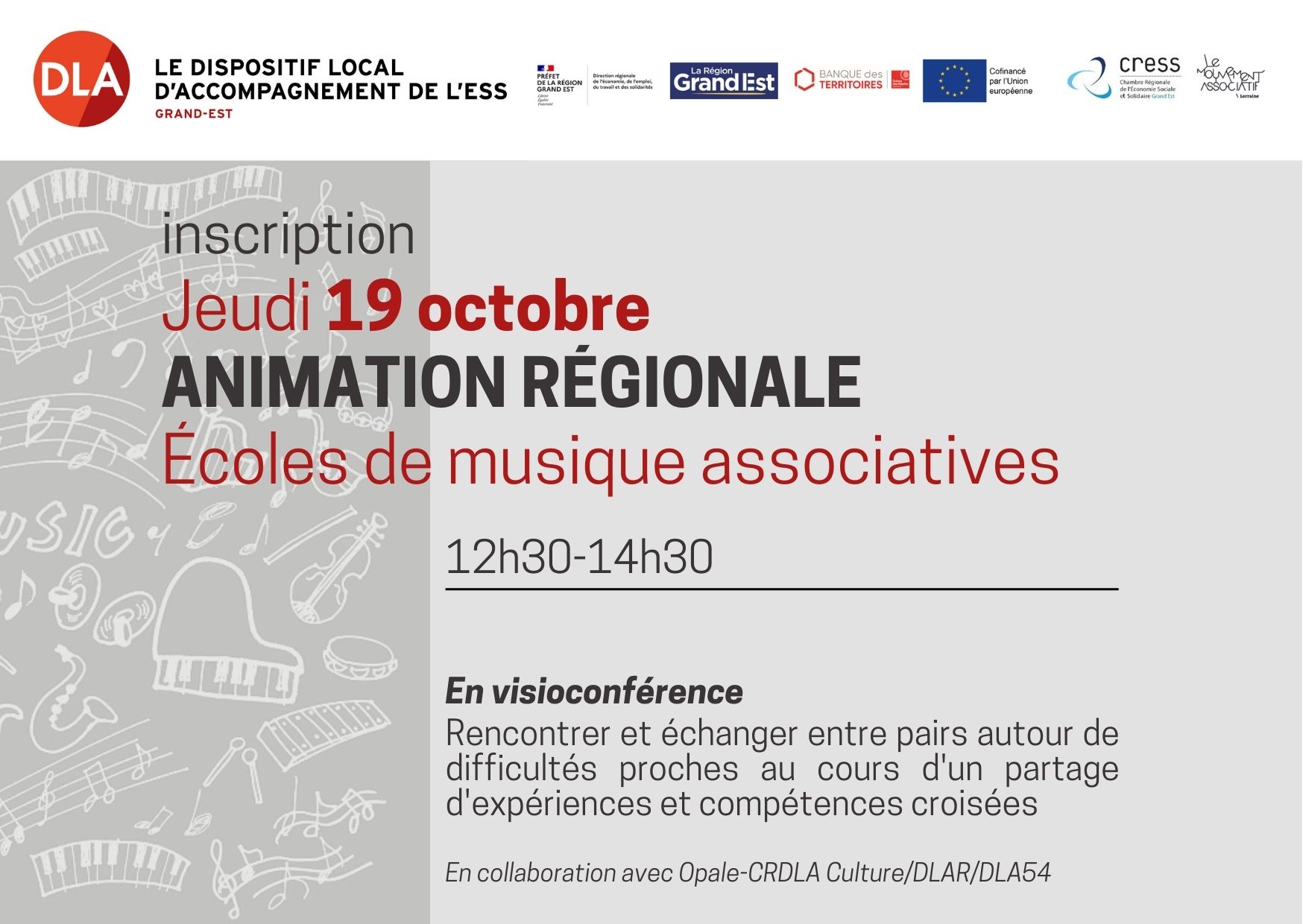 [RENCONTRE] - Animation Régionale Ecoles de musique associatives